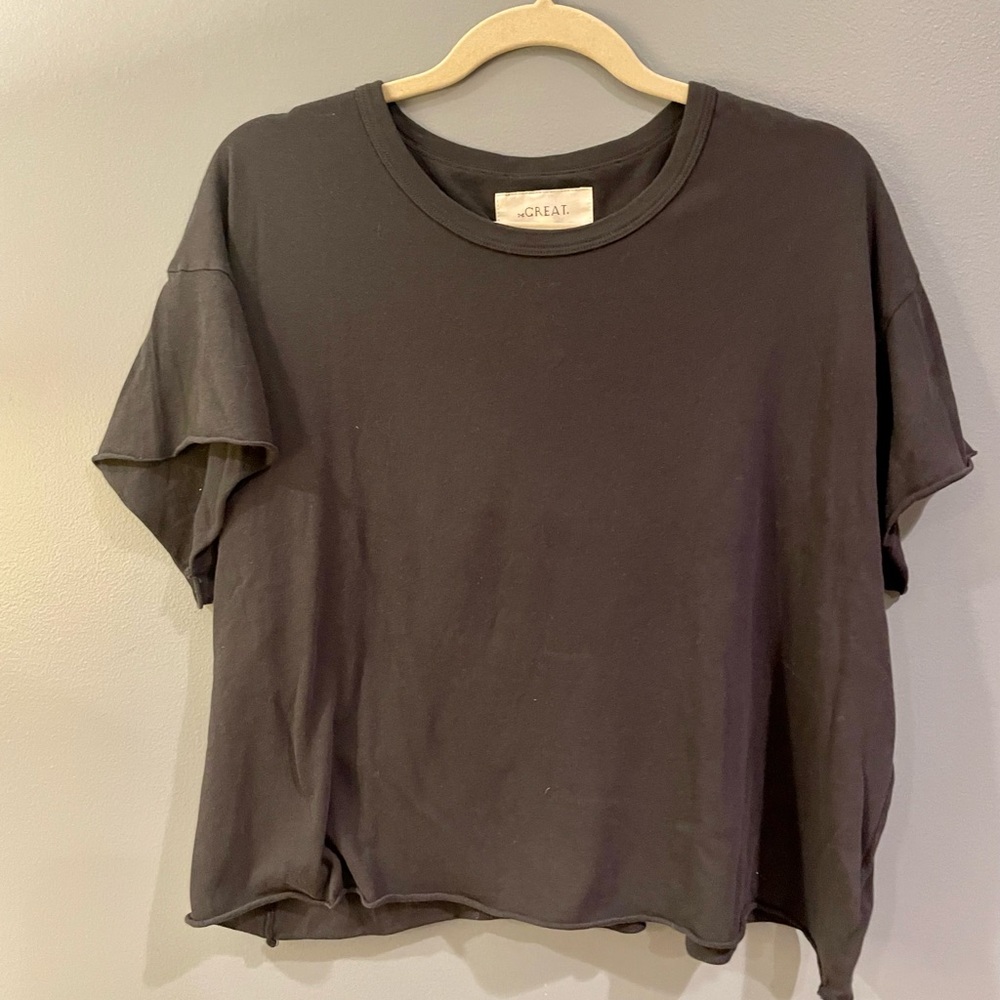 The Great Crop Tee in Black, size 3 (L)